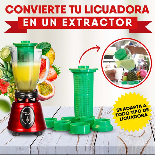 FILTRO EXTRACTOR PARA TODO TIPO DE LICUADORA + 6 BOQUILLAS ADAPTADORAS || PRO FILTER®